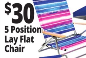 Ocean State Job Lot 5-position copa lay flat aluminum beach chair offer