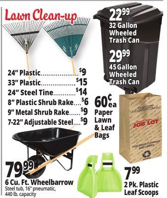 Ocean State Job Lot Lawn clean up offer