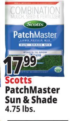 Ocean State Job Lot Scotts patchmaster sun & shade lawn repair mix, 4.75 lbs offer