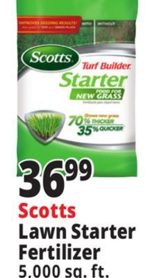 Ocean State Job Lot Scotts turf builder starter food for new grass, 5,000 sq ft offer