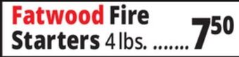 Ocean State Job Lot Fatwood firestarter offer