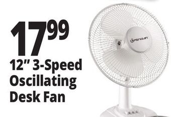 Ocean State Job Lot 12 3-speed oscillating desk fan offer