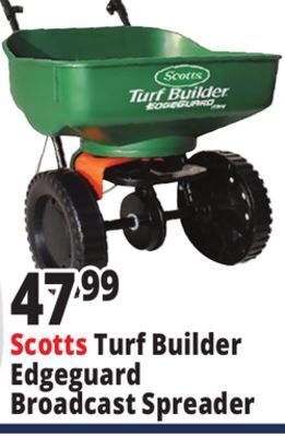Ocean State Job Lot Scotts turf builder edgeguard broadcast spreader offer