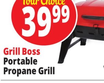 Ocean State Job Lot Portable propane grill with folding legs, 10,000 btu offer