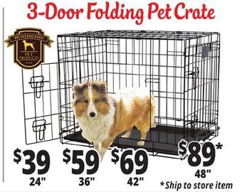 Ocean State Job Lot Huntington premium 3 door small pet crate, 24 x 18 offer