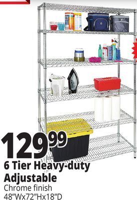 Ocean State Job Lot 6 tier heavy-duty adjustable offer