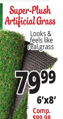 Ocean State Job Lot Super-plush artifical grass offer