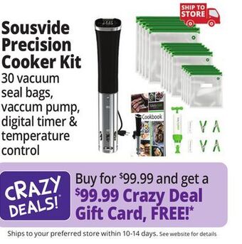 Ocean State Job Lot Sousvide precision cooker kit offer