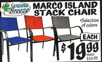 Ollie's Marco island stack chair offer