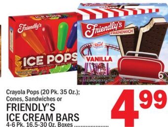 C Town Friendly's ice cream bars 4-6 pk. 16.5-30 oz. boxes offer