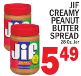 C Town Jif creamy peanut butter spread offer