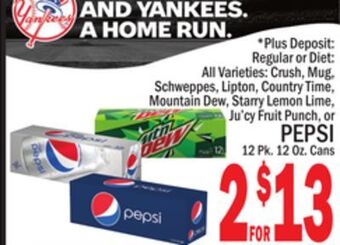 C Town Pepsi 12 pk. 12 oz. cans offer
