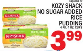 C Town Kozy shack no sugar added rice pudding offer