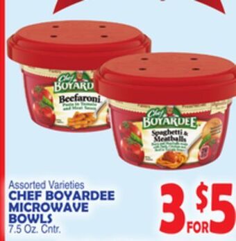 Bravo Supermarkets Chef boyardee microwave bowls offer