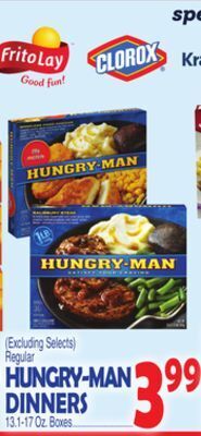 Bravo Supermarkets Hungry-man dinners offer