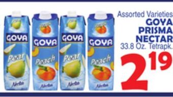 Bravo Supermarkets Goya prisma nectar offer