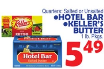 Bravo Supermarkets Hotel bar, keller's butter offer