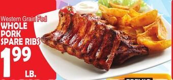 Bravo Supermarkets Whole pork spare ribs offer