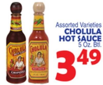 Bravo Supermarkets Cholula hot sauce offer