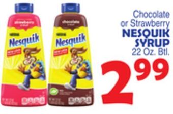 Bravo Supermarkets Nesquik syrup offer