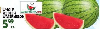 Bravo Supermarkets Whole seedless watermelon offer