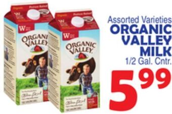 Bravo Supermarkets Organic valley milk offer