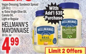 C Town Hellmann's mayonnaise 30 oz. jar offer