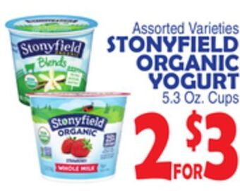 Bravo Supermarkets Stonyfield organic yogurt offer