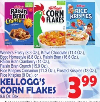 Bravo Supermarkets Kellogg's corn flakes 9.6 oz. box offer