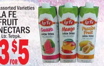 C Town La fe fruit nectars offer