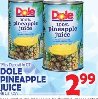 Bravo Supermarkets Dole pineapple juice offer