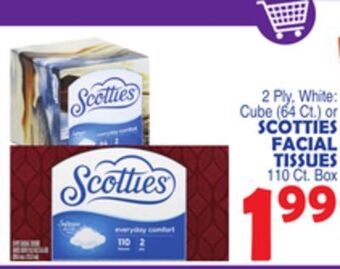 Bravo Supermarkets Scotties facial tissues 110 ct. box offer