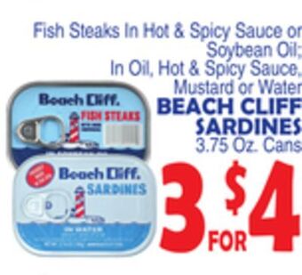 Bravo Supermarkets Beach cliff sardines offer