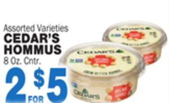 Bravo Supermarkets Cedar's hommus offer