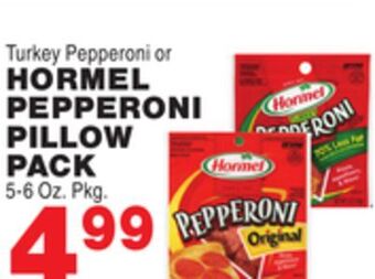 Bravo Supermarkets Hormel pepperoni pillow pack offer
