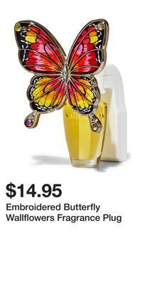 Bath & Body Works Embroidered butterfly wallflowers fragrance plug offer