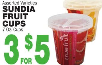 Bravo Supermarkets Sundia fruit cups offer