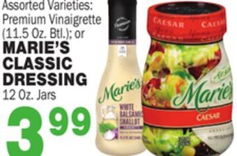 Bravo Supermarkets Marie's classic dressing 12 oz. jars offer