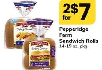 ACME Pepperidge farm sandwich rolls offer