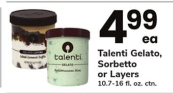 ACME Talenti gelato, sorbetto or layers offer
