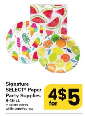 ACME Signature select® paper party supplies offer