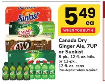 ACME Canada dry ginger ale, 7up or sunkist offer
