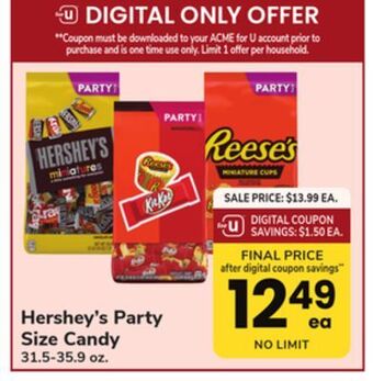 ACME Hershey's party size candy offer