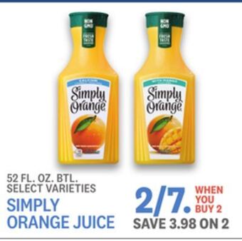 Kings Food Markets Simply orange juice offer