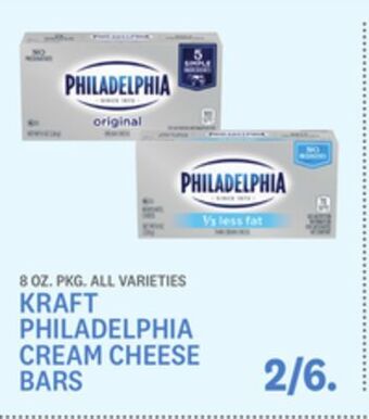 Kings Food Markets Kraft philadelphia cream cheese bars offer