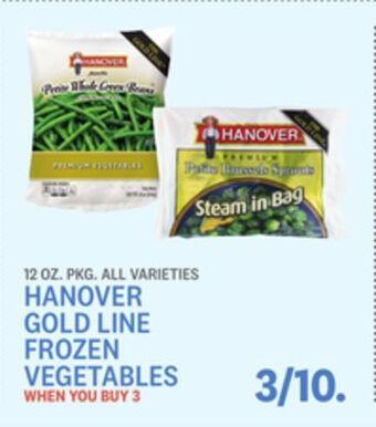 Kings Food Markets Hanover gold line frozen vegetables offer