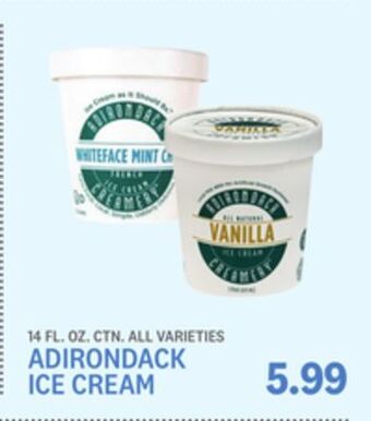 Kings Food Markets Adirondack ice cream offer