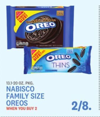 Kings Food Markets Nabisco family size oreos offer