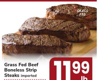 ACME Grass fed beef boneless strip steaks offer