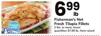 ACME Fisherman's net fresh tilapia fillets offer